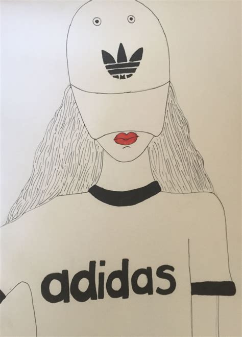 mensen tekenen met adidas pet|Meisje met adidas pet .